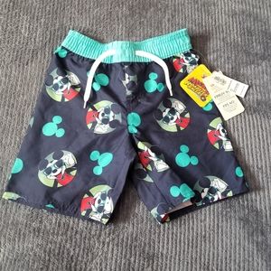 NWT Mickey swim shorts toddler 4T